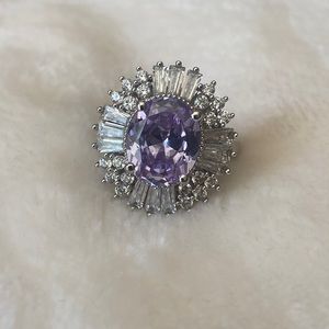 Sterling silver cz cocktail ring